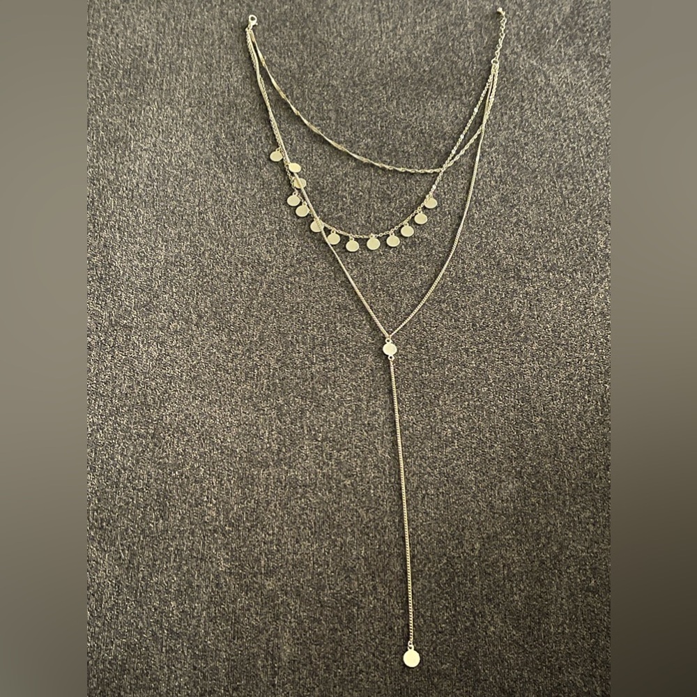 Gold 3 layered necklace